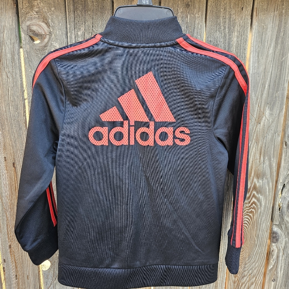 Adidas Black Jacket with Red Stripes Kids - Picture 13 of 15